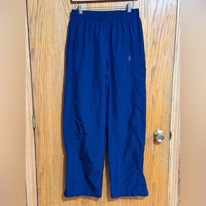 Nike men’s wind pants track sz medium Navy Sportswear Pants zips at ankles. E